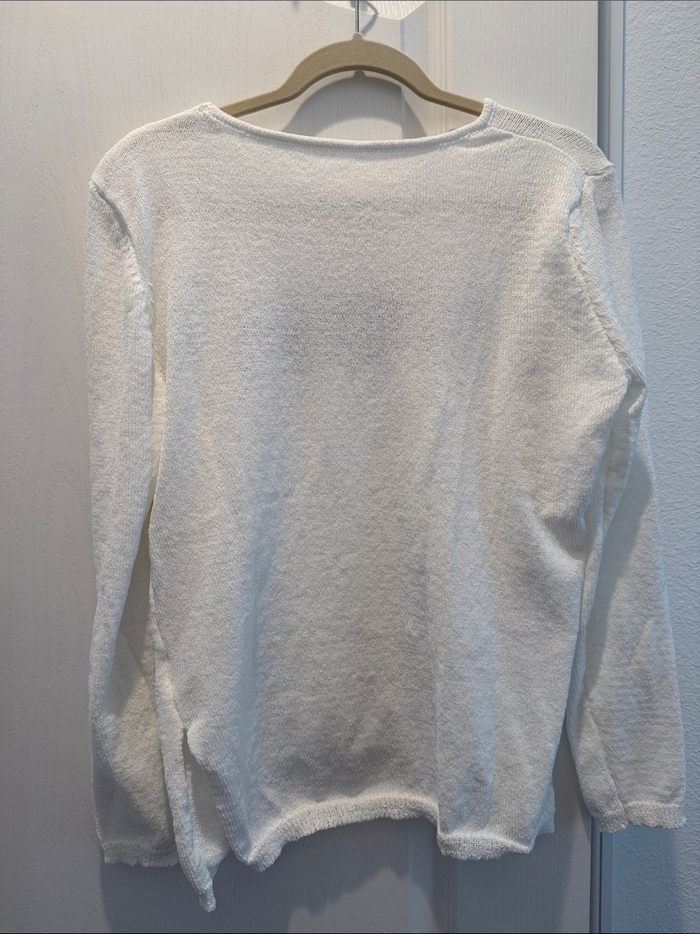 White 'BEACH' Knit Pullover Sweater - Picture 3 of 3